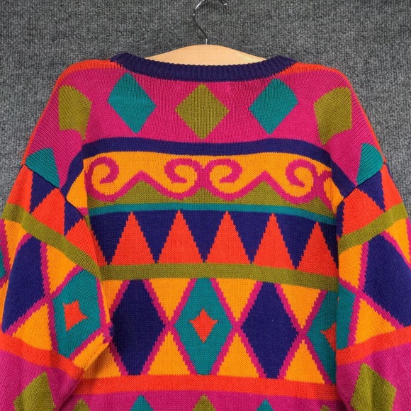 I.B. Diffusion Women's Pullover Sweater Multicolor Size M Geometric Colorful120 - Picture 3 of 14